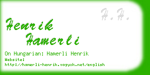 henrik hamerli business card